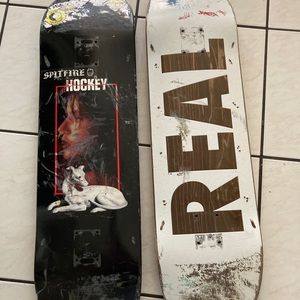 K rod hockey deck and real team skateboard deck